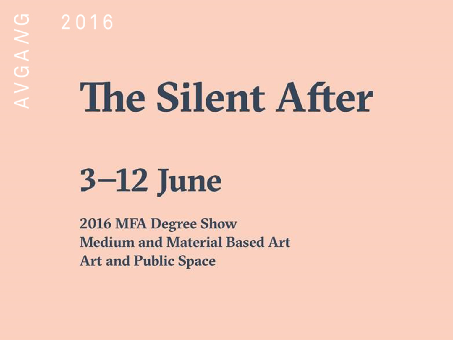 Avgang 2016: master medium- og materialbasert kunst og master kunst og offentlige rom Avgang 2016: master medium- og materialbasert kunst og master kunst og offentlige rom