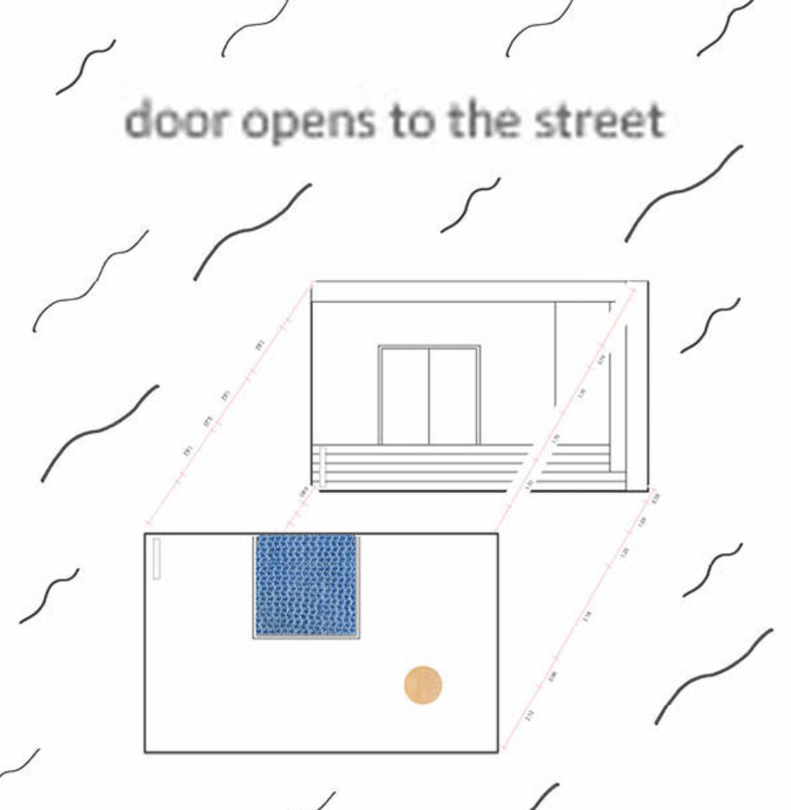 Akademirommet: Door Opens To The Street