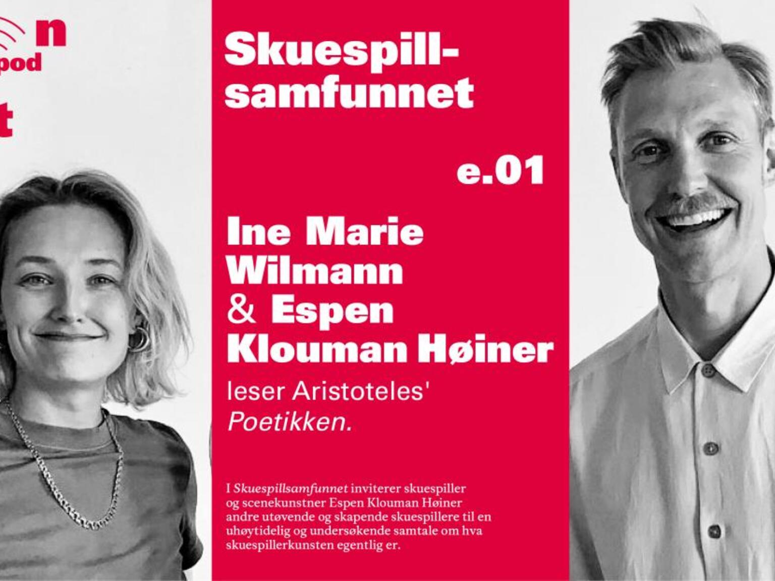 Ine Marie Wilman var først ut i Espen Klouman Høines  podcast Skuespillsamfunnet. Foto: Klouman Høiner