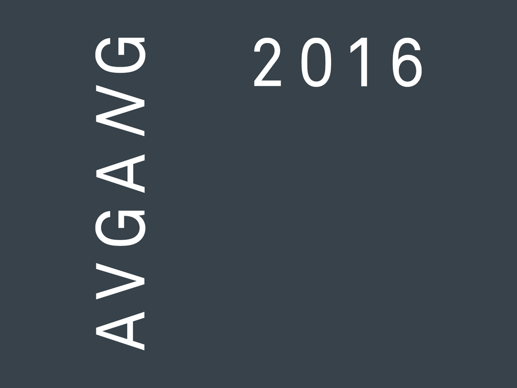 Avgang 2016 Avgang 2016